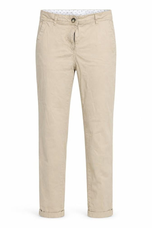 Womens UK Size 8 Spirit Regular Fit Chino Beige Trousers