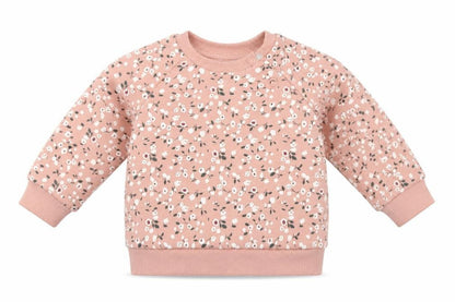 Front view of Primark Baby Pink Floral jumper, size 3-6, Months