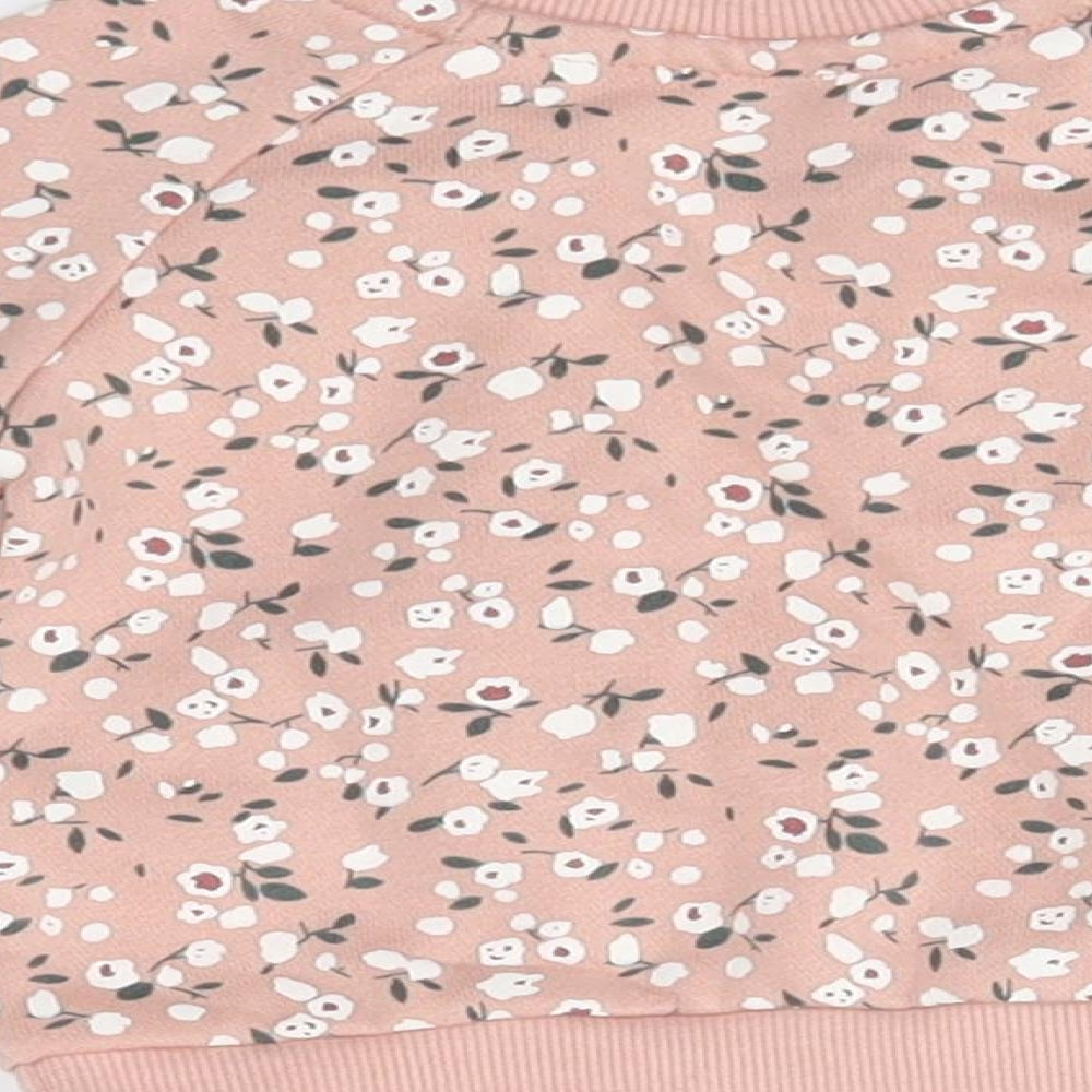 Primark Baby Pink Floral  Pullover Jumper Size 3-6 Months