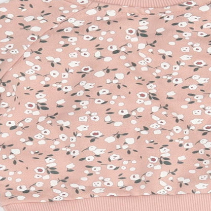 Primark Baby Pink Floral  Pullover Jumper Size 3-6 Months