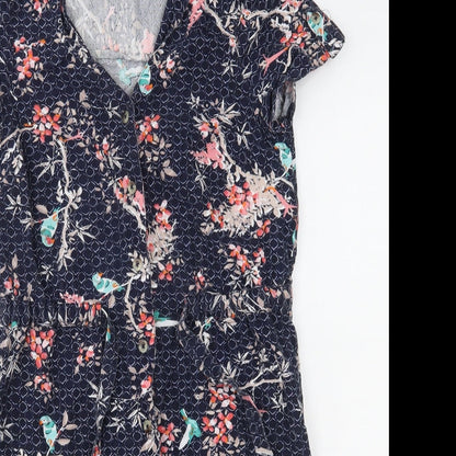 M&Co Womens Blue Floral  T-Shirt Dress  Size 8