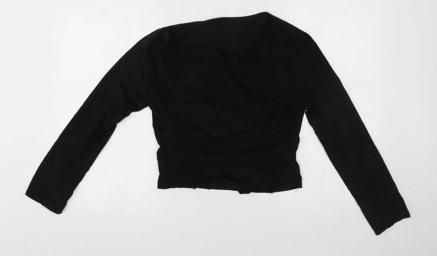 Womens UK Size One Size Preworn Black Wrap Jumper