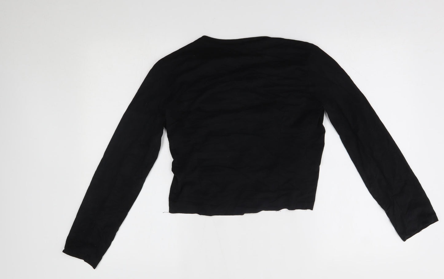 Womens UK Size One Size Preworn Black Wrap Jumper