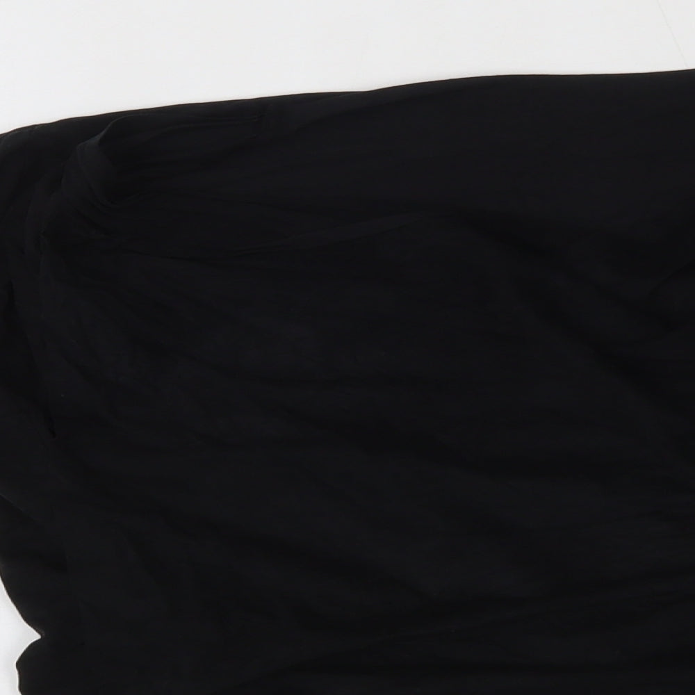 Womens UK Size One Size Preworn Black Wrap Jumper