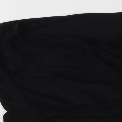 Womens UK Size One Size Preworn Black Wrap Jumper
