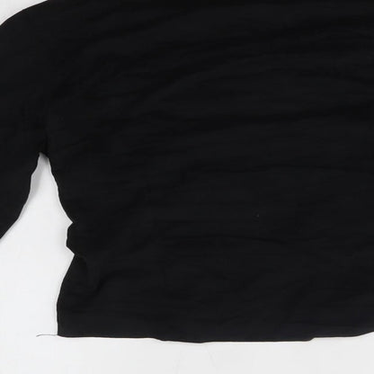 Womens UK Size One Size Preworn Black Wrap Jumper