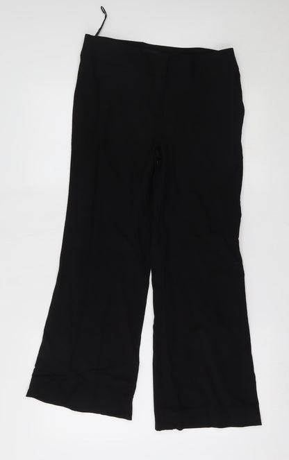 Womens UK Size 10 Papaya Regular Fit  Black Trousers