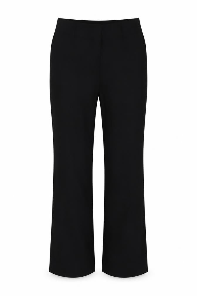 Front view of Papaya women’s black trousers, size UK 10, 26-inch leg