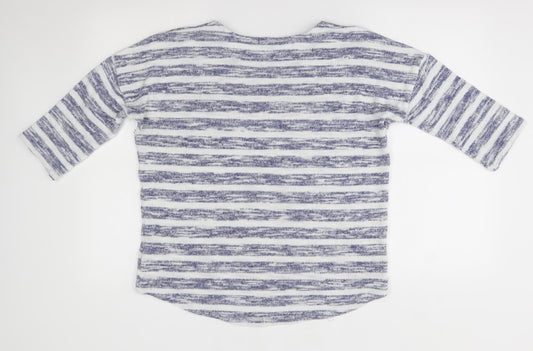 F&F Womens Blue Striped  Pullover Jumper Size 12
