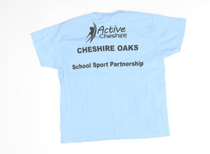 Fruit of the Loom Boys Blue   Basic T-Shirt Size 7-8 Years  - active cheshire school games