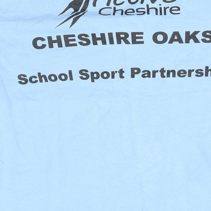 Fruit of the Loom Boys Blue   Basic T-Shirt Size 7-8 Years  - active cheshire school games