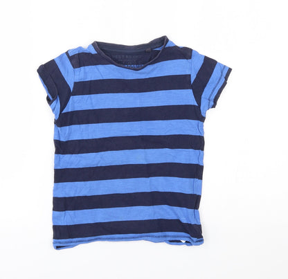 NEXT Boys Blue Striped  Basic T-Shirt Size 5 Years