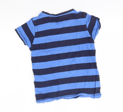 NEXT Boys Blue Striped  Basic T-Shirt Size 5 Years