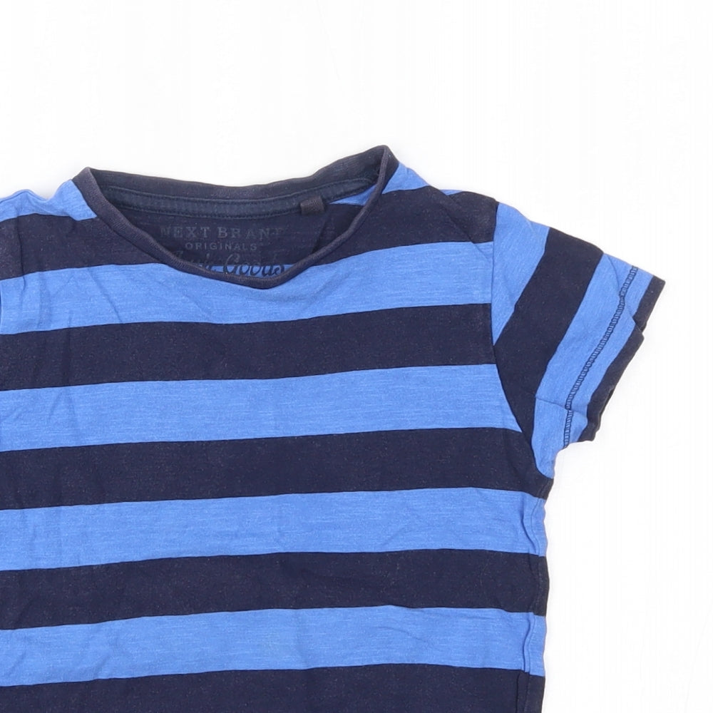 NEXT Boys Blue Striped  Basic T-Shirt Size 5 Years