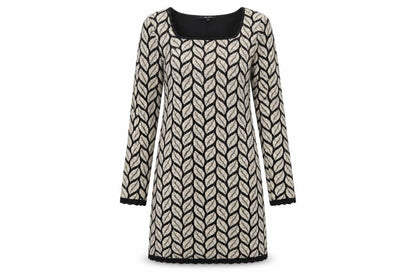 Front view of Stella women’s beige floral jumper dress, size M