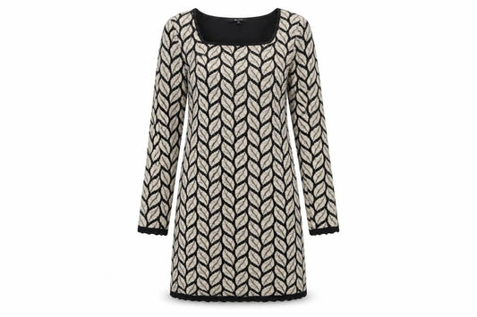 Front view of Stella women’s beige floral jumper dress, size M
