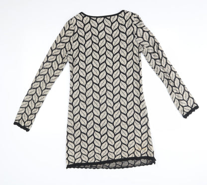 Stella Womens Beige Floral  Jumper Dress  Size M
