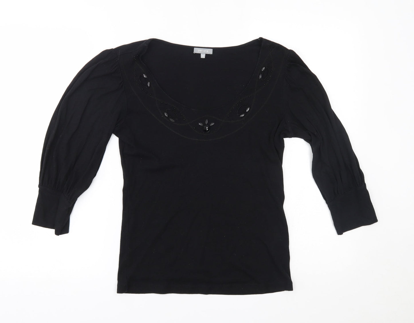 M&S Womens Black   Basic Blouse Size 12