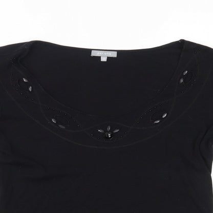 M&S Womens Black   Basic Blouse Size 12