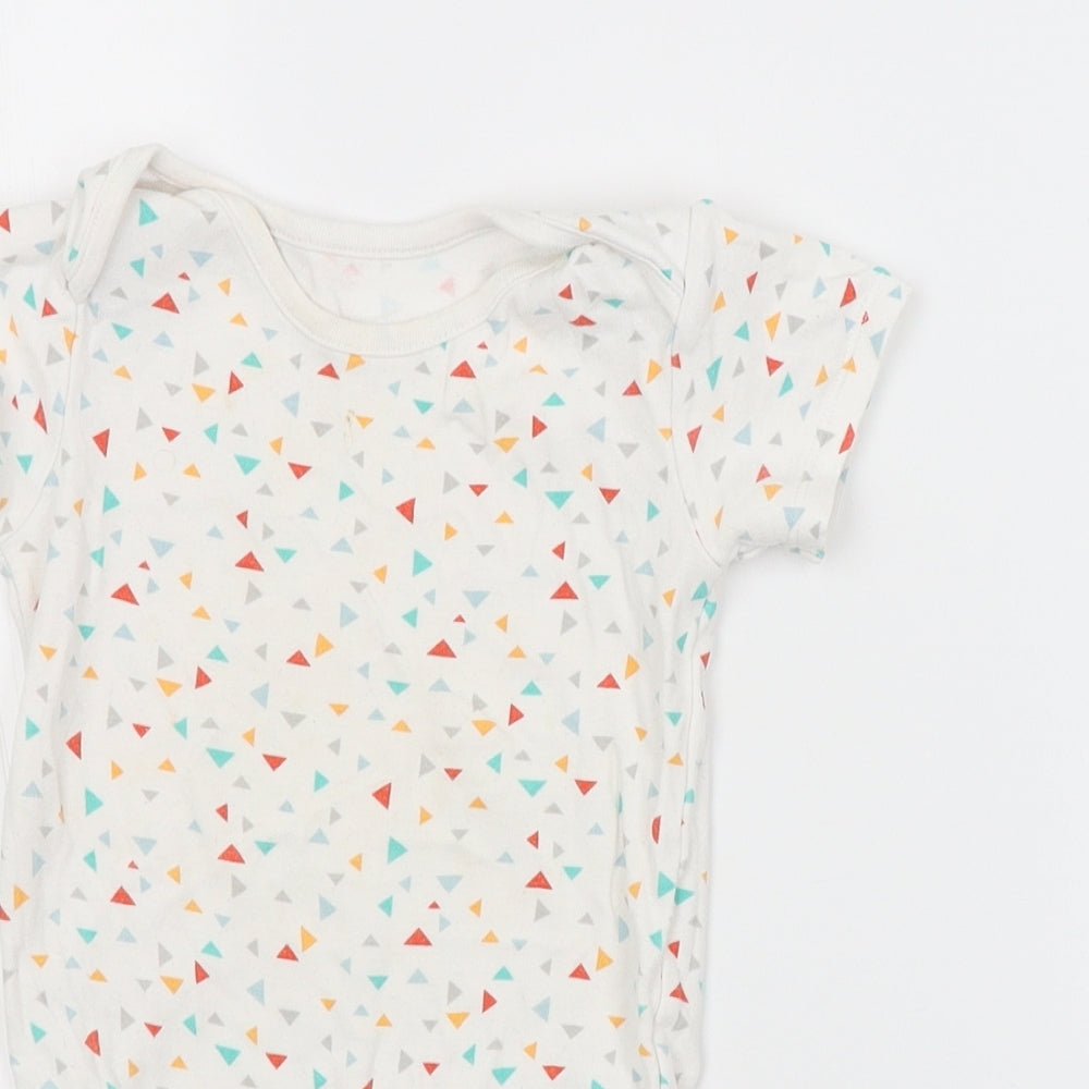 TU Baby White Geometric  Babygrow One-Piece Size 18-24 Months