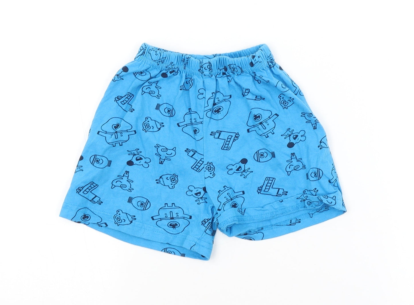 Preworn Baby Blue Argyle/Diamond  Cropped Trousers Size 18-24 Months