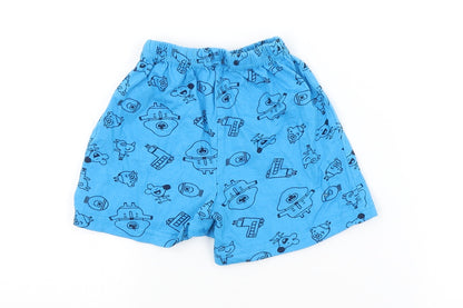 Preworn Baby Blue Argyle/Diamond  Cropped Trousers Size 18-24 Months