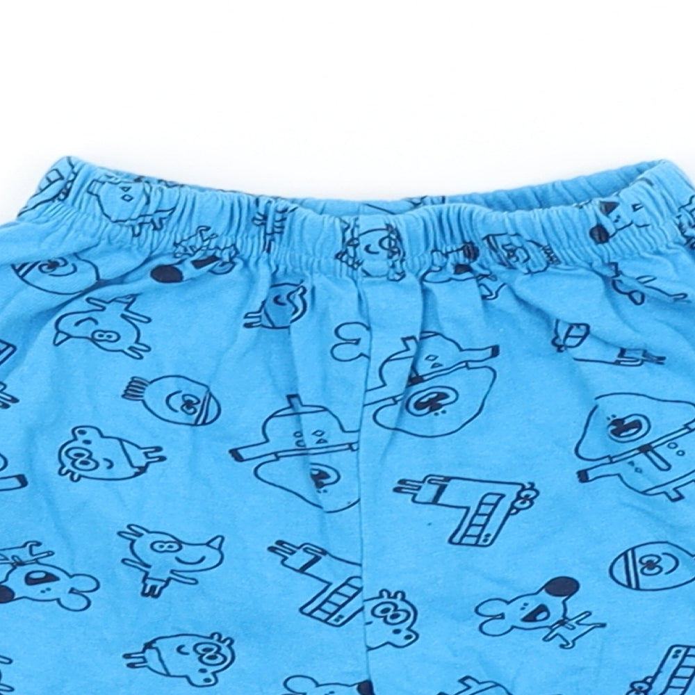 Preworn Baby Blue Argyle/Diamond  Cropped Trousers Size 18-24 Months
