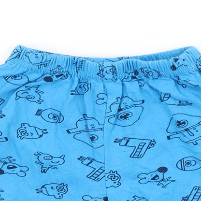 Preworn Baby Blue Argyle/Diamond  Cropped Trousers Size 18-24 Months