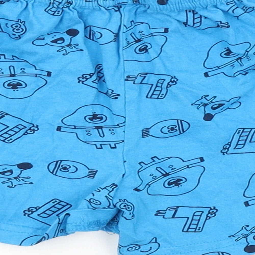 Preworn Baby Blue Argyle/Diamond  Cropped Trousers Size 18-24 Months