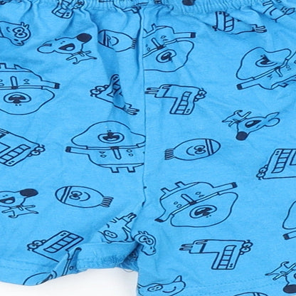 Preworn Baby Blue Argyle/Diamond  Cropped Trousers Size 18-24 Months