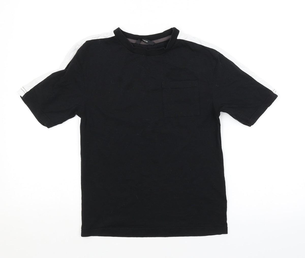 Additional front view of George boys’ black basic t-shirt, size 7-8, years