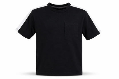Front view of George boys’ black basic t-shirt, size 7-8, years