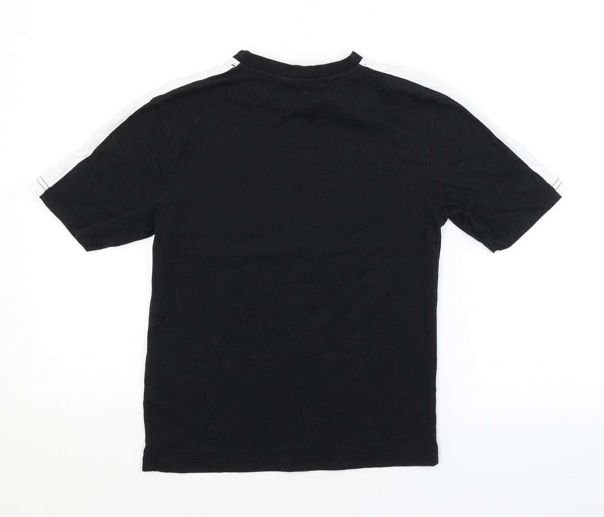 Back view of George boys’ black basic t-shirt, size 7-8, years