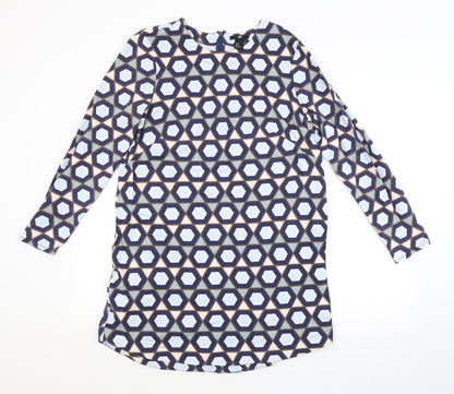 H&M Womens Multicoloured Argyle/Diamond  Jumper Dress  Size M