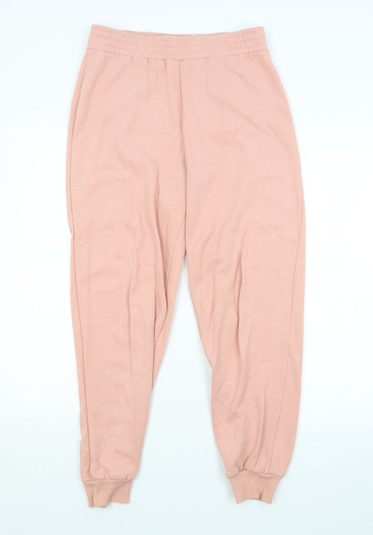 Womens UK Size S Topshop Regular Fit Sweatpants Pink Trousers