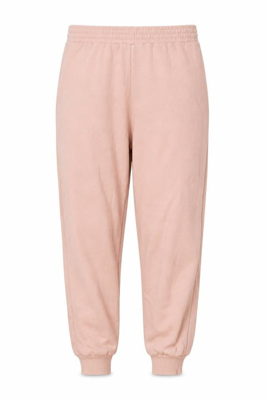 Front view of Topshop women’s pink sweatpants, size S, 26-inch leg