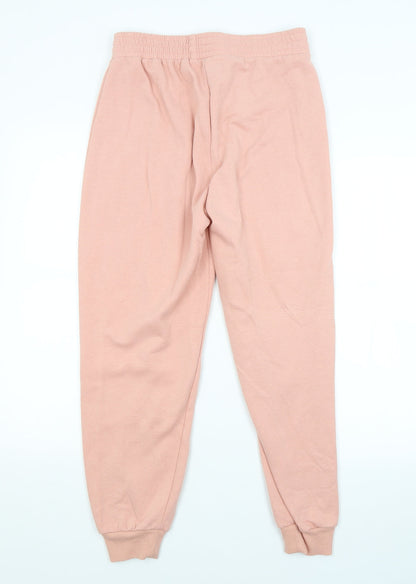 Womens UK Size S Topshop Regular Fit Sweatpants Pink Trousers
