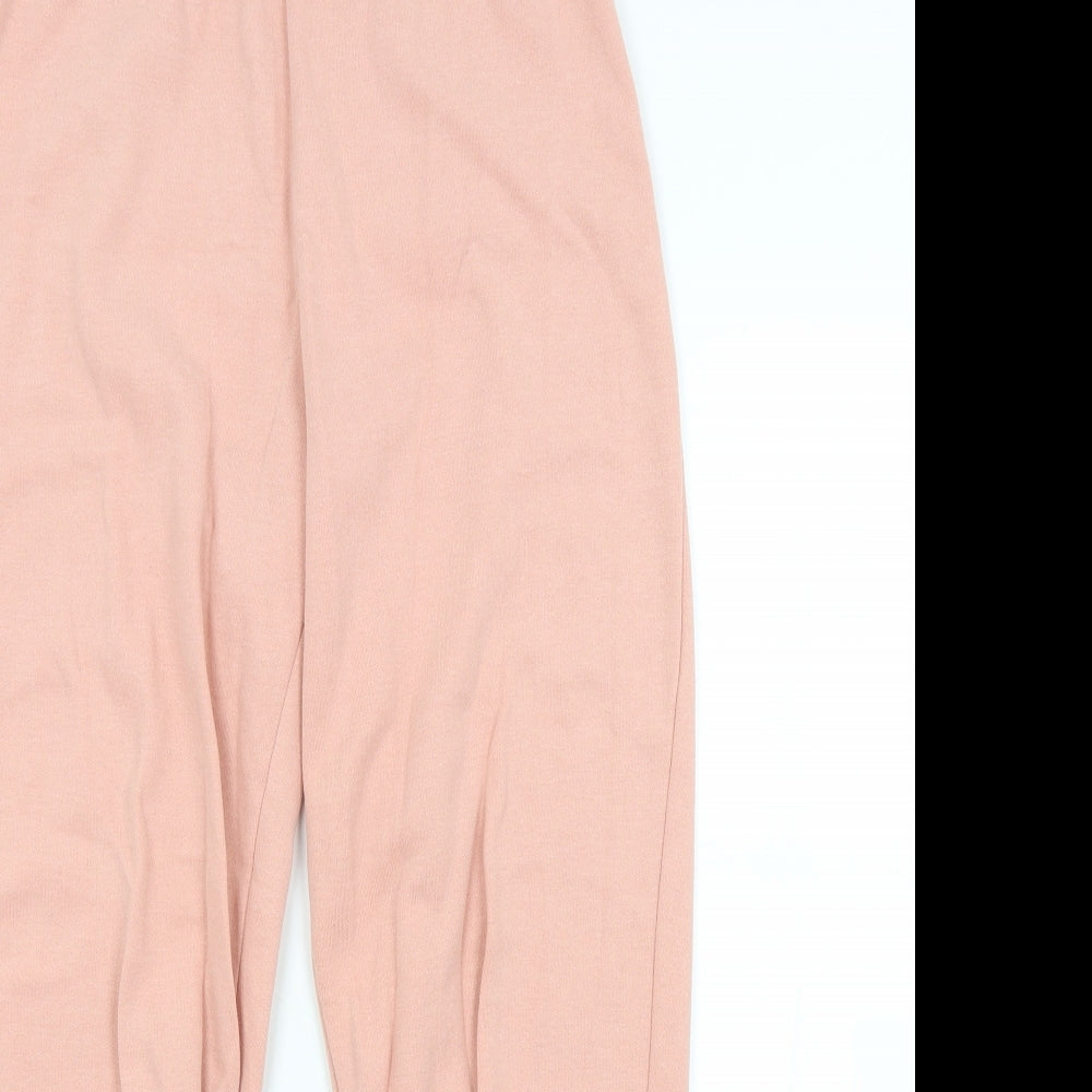 Womens UK Size S Topshop Regular Fit Sweatpants Pink Trousers