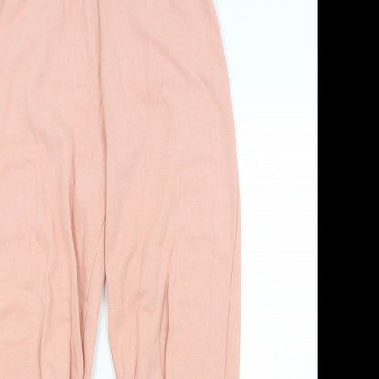 Womens UK Size S Topshop Regular Fit Sweatpants Pink Trousers