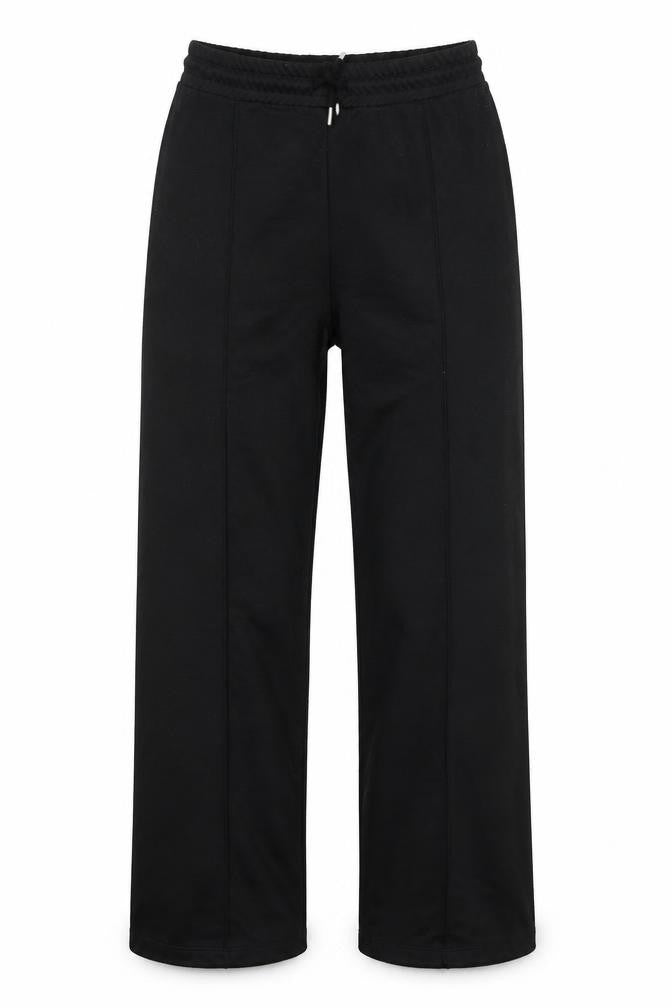 Front view of Topshop women’s black sweatpants, size S, 27-inch leg