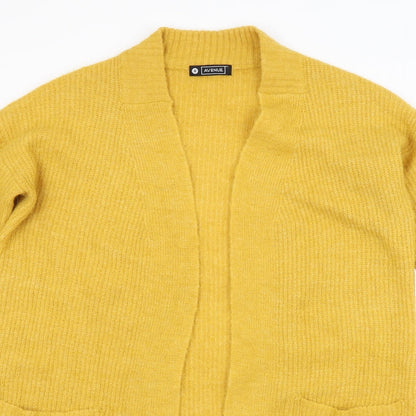 Avenue Womens Yellow   Cardigan Jumper Size 8