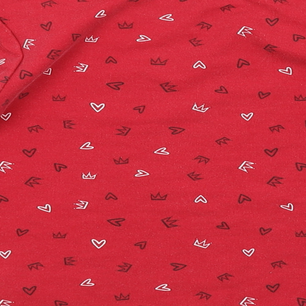 Preworn Girls Red Geometric  Pullover Sweatshirt Size 3-4 Years