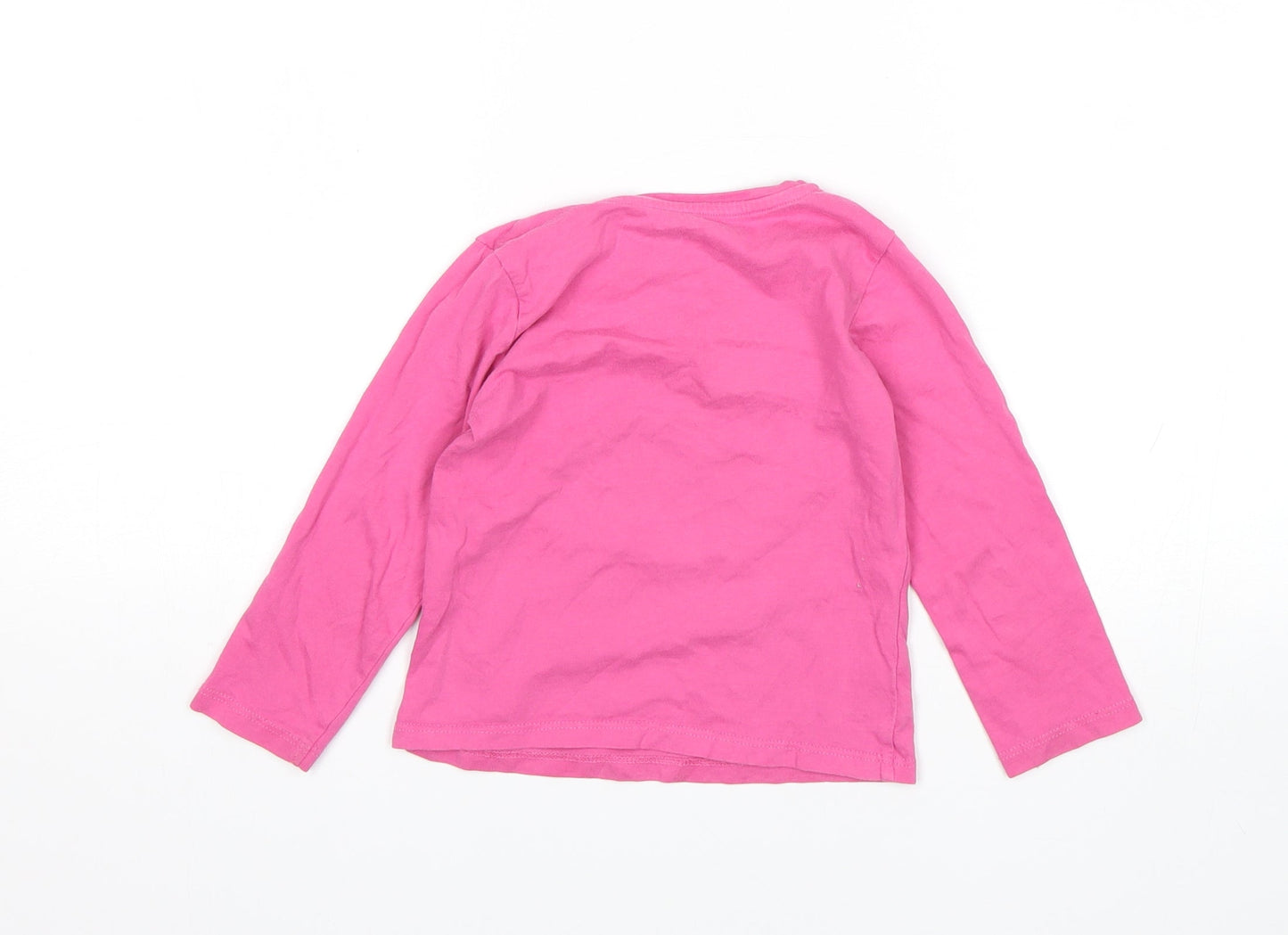 Nutmeh Girls Pink   Top Pyjama Top Size 3-4 Years  - Christmas