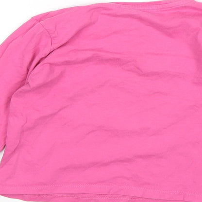 Nutmeh Girls Pink   Top Pyjama Top Size 3-4 Years  - Christmas