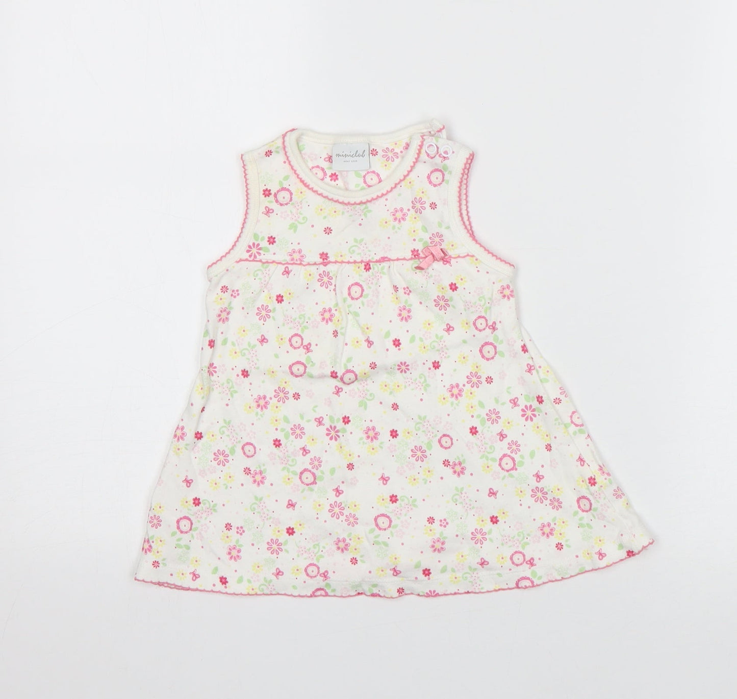 Miniclub Girls Multicoloured Floral  A-Line  Size 3-6 Months