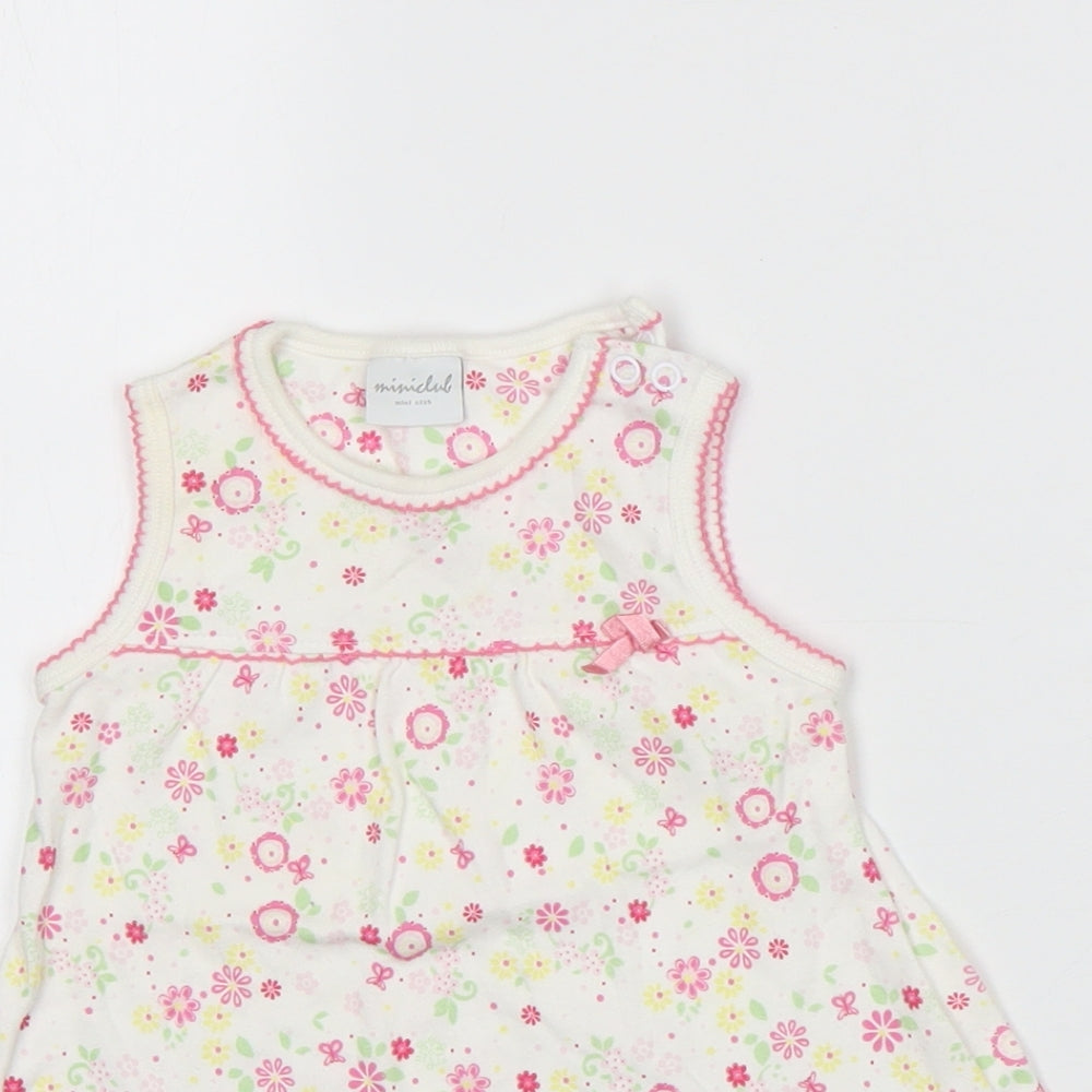Miniclub Girls Multicoloured Floral  A-Line  Size 3-6 Months
