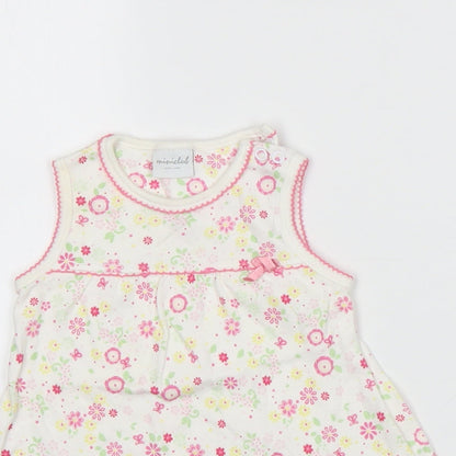 Miniclub Girls Multicoloured Floral  A-Line  Size 3-6 Months