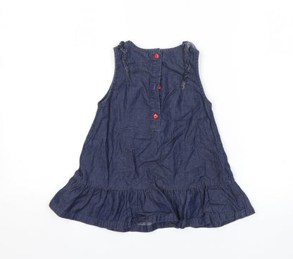 Miniclub Girls Blue   Tank Dress  Size 12-18 Months