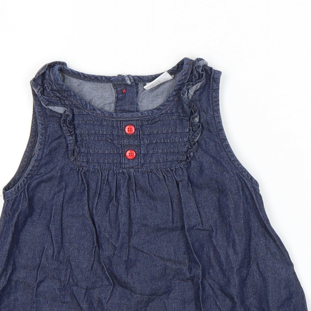 Miniclub Girls Blue   Tank Dress  Size 12-18 Months
