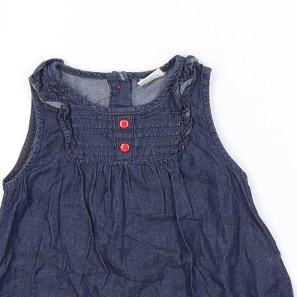 Miniclub Girls Blue   Tank Dress  Size 12-18 Months